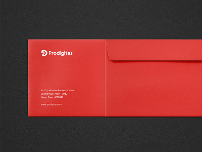Prodigitas Envelope Print Identity agency branding digital identity logo marketing print red