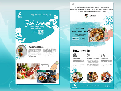 Webpage Drrible design food hotel order ui ux web