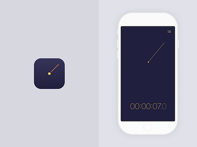 Stopwatch app app ios iphone mobile ui ux