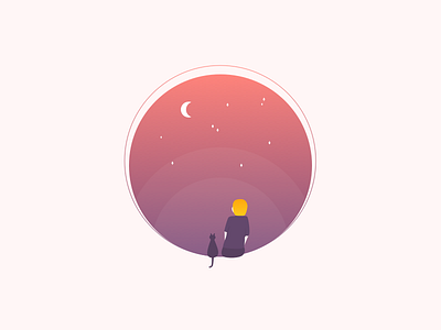 Look beyond 3 art flat gradient illustration inspiration mood