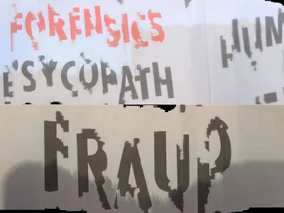 True Crime Type Experiments concept crime criminal detective documentary logo design movie movies police sketch type experiment typography