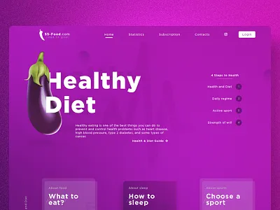 Concept of the Healthy Lifestyle website concept landing sale site web