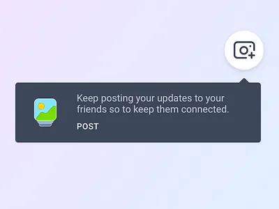 Floating Notification add photo component floating ftue gallery icon illustration notification ui ui element ux