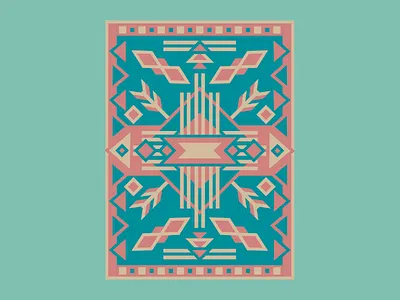 Woven geometric indian pattern woven