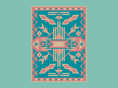 Woven geometric indian pattern woven