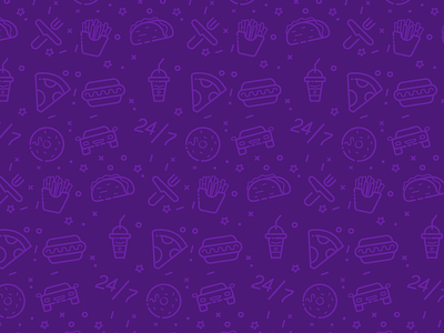 Food Pattern delivery food illustration munchies pattern vector