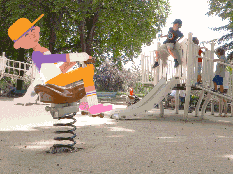 Skater Boy character kids playground skate