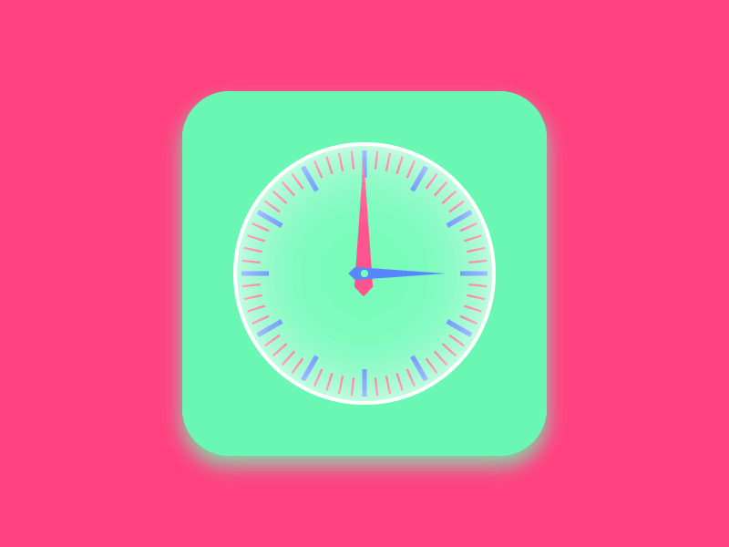 Time is GONE animation clock color design rotation time watch