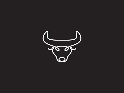 Lineart Bull animal bull icon lasso line art logo vector vetor