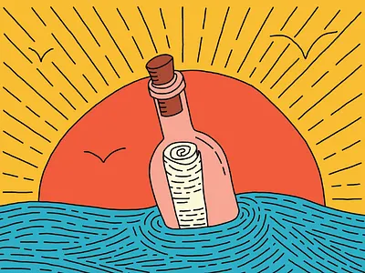 Message In A Bottle illustration