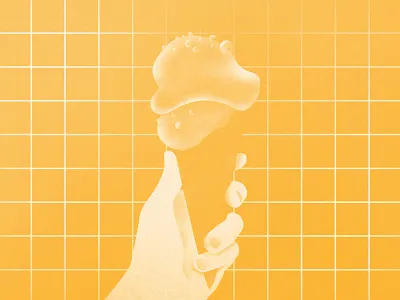 Invisible ice cream drawing dribbble icecream illustration invisible summer sweet