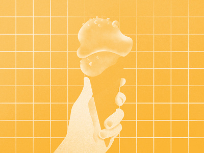 Invisible ice cream drawing dribbble icecream illustration invisible summer sweet