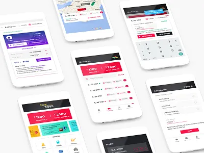 SuperBOSS | Fleet Management App android boss case study fleet internship logistics product design superboss transport truck ui ux