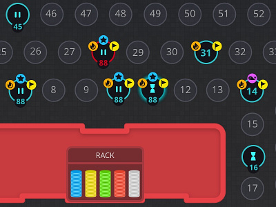 Seat States On Table casino rack chips rating seat indications states table