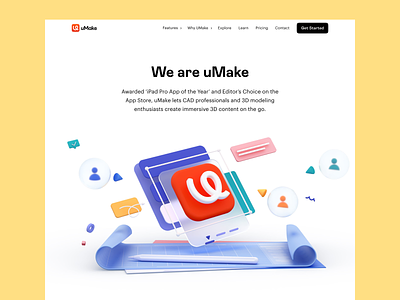 Case Study: uMake Identity and Website 3d animation brand design branding design design studio design tool graphic design identity design illustration interaction logo marketing motion graphics ui user experience ux web design website wesite design