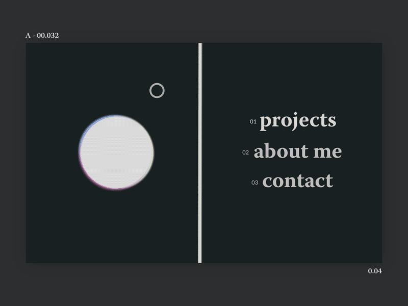 ⚪️ animation interaction interface menu minimalistic motion ui web design