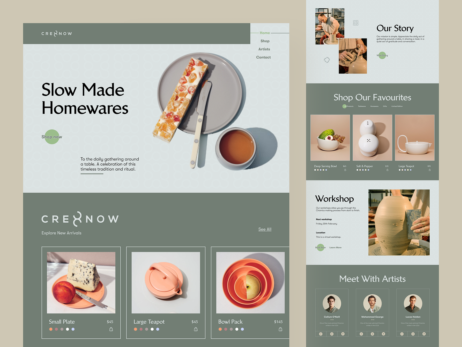 Ceramics Product site. by Sajon for Orix Creative on Dribbble