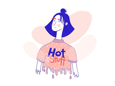 Hot stuff 🔥 girl illustration illustrator ipad ipadpro procreate summer