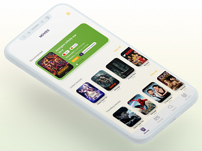 Home screen app carousel home list movie slider streaming ui ux