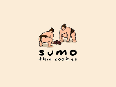 Sumo Thin Cookies cookies cute illustration japanese logo sumo