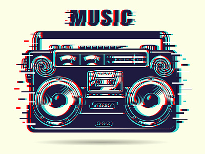 Tape recorder music retro taperecorder vector vintage