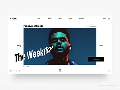 Union Merch - Feactures Clients 2 clean design fashion landing layout minimal modern typography ui ux web website