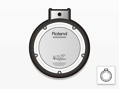 Roland V Drum Pad icon ai icon illustration illustrator linear vector