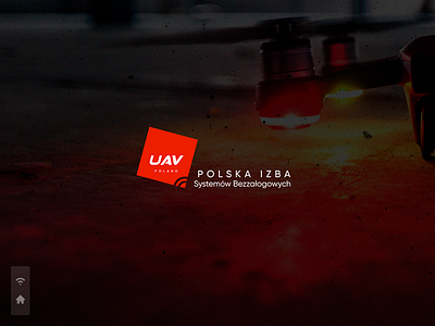 UAV Logo design drone font light logo logotype red system text white