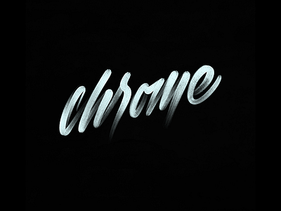 Chrome brushlettering hand draw ipadlettering lettering letters logotype procreate script type typedesign typography