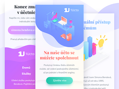 1Ucto Mobile Cards | Accountancy accountancy benda design dribbble filipbenda gradient interface invite ios landing landingpage ux