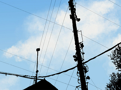 Cloud song barcelona cloud clouds procreate silhouette sky tree wires