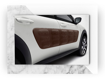 Back cover of Look Book C4 Cactus Citroën Car brochure car cover design detail graphic look book marble page print