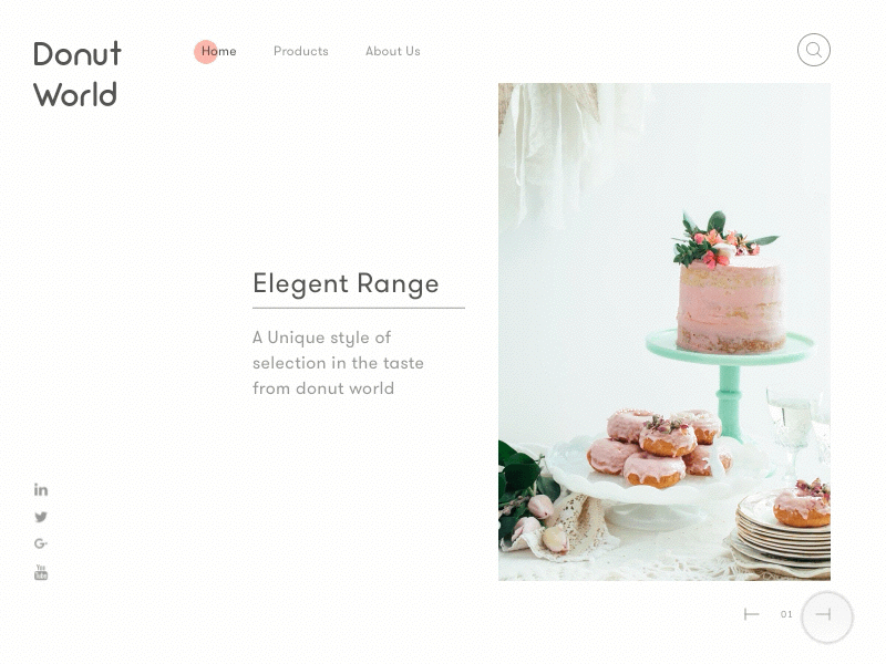 Donut Love clean donut homepage ui web