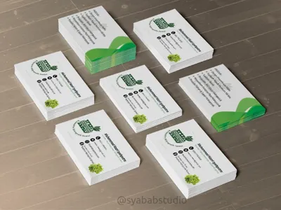 Branding Hidroponik branding business card green