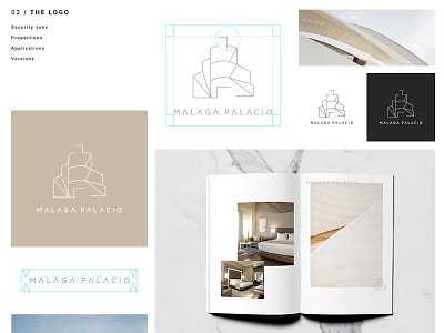 Logo AC Malaga Palacio Hotel brand branding color graphic hotel icon identity logo logotype print symbol typography