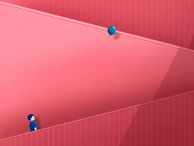 Stairs balloon grain illustration kid noise stair texture