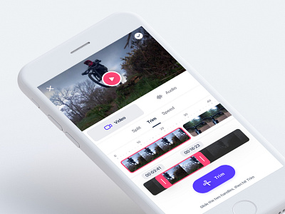 Video Editing App - Trim mode editing mobile trim ui ux video