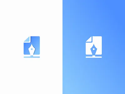 Resume doc document feather file icon job logo office paper pen resume