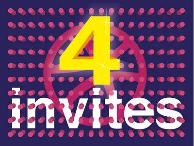 4 dribbble invites dribbble invitation