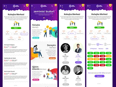Website ui - ux art direction flat icon mobil purple typography ui ux website