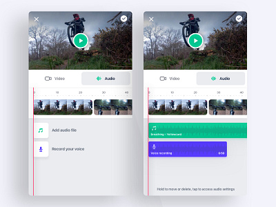 Video Editing App - Audio edition audio editing music record video voice