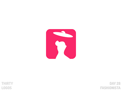 Thirty Logos: Fashionista app art brand design fashion fashionista identity illustration logo negative space thirty logos vector