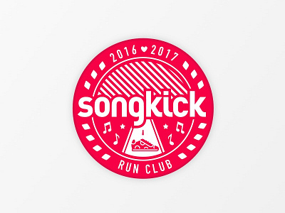 Songkick Run Club Logo badge logo music run running songkick sports