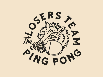 The Losers Team. illustration losers ping pong t shirt wolf