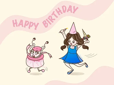 Let Me Unicorn U birthday cake chasing girl happy july run unicorn