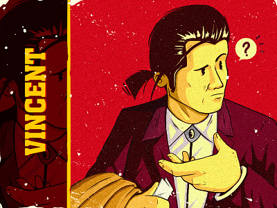 Vincent • No Pulp characters design fan art flim illustration movies pulp fiction pulp fiction character tarantino vegas