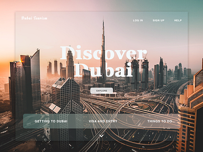 Dubai Tourism Website imagery visual websitedesign ui ux