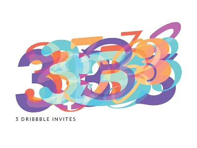 3 dribbble Invites! 3 design dribbble invitations invite invites new three winners