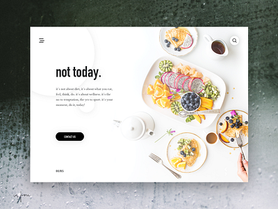 Not Today Web app designer diet health minimal sport ui design web wellness