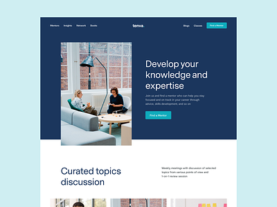 Tenva - Hero Concept hero landing page mentorship minimal typography web design website